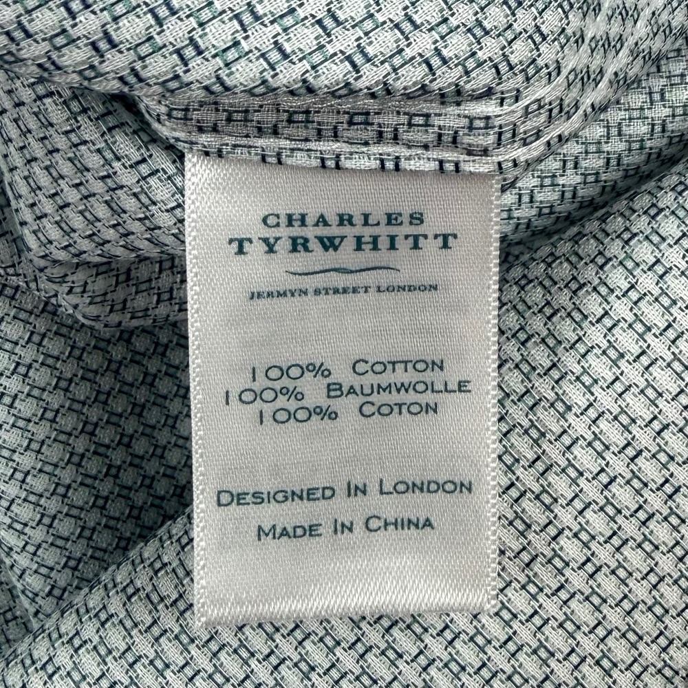 NEW Charles Tyrwhitt Mens 16/33 Non-Iron Classic Fit Long Sleeve Button Up Shirt - Picture 5 of 7
